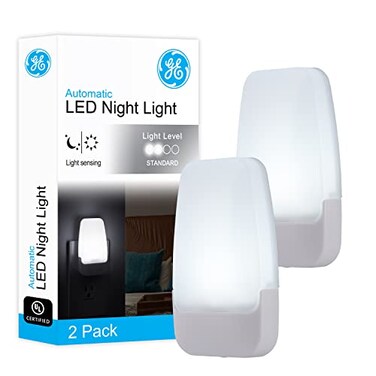 GE Plug in Night Light with Dusk to Dawn Sensor, 2 Pack