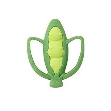Infantino Lil' Nibbles Textured Silicone Teether Pea Pod
