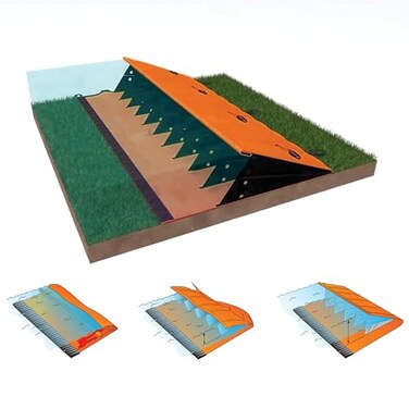Quick Dam Water Force Portable Flood Barrier, 6in x 30ft