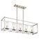 Kichler Crosby 5-Light Linear Chandelier, Brushed Nickel