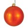 Vickerman 6" Burnish Orange Shiny Ball Ornament 4 per Box