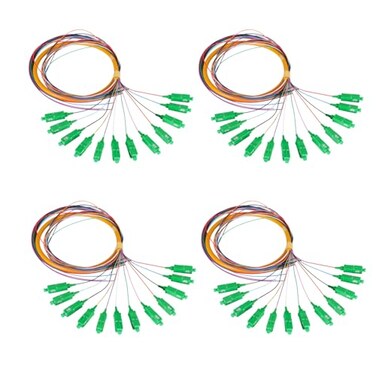 fyboptwu 12-Strand SC APC Singlemode Pigtail 1.2m, 4-Pack