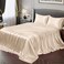 Vonty Satin Twin Beige Sheets, FittedFlatPillowcase