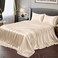 Vonty Satin Twin Beige Sheets, FittedFlatPillowcase