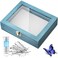 Willbond Insect Display Case Bug Box with Clear Lid, Blue