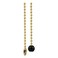 GE Beaded Pull Chain with Wooden Ball, 3ft, Brushed Brass