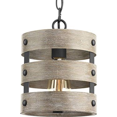 Progress Lighting Gulliver Collection 1-Light Coastal Pendant Light Graphite