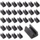 Bivethoi Plastic Chair Feet Protectors, 10mm, Black, 30PCS