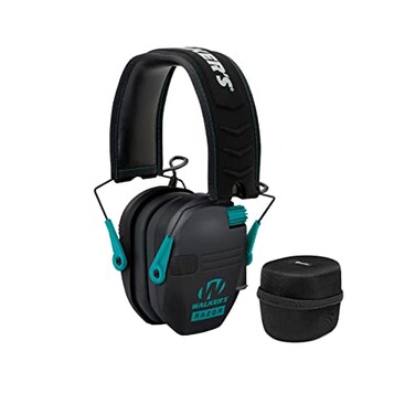 Walker's Razor Slim Electronic Earmuffs (Black/TealBundle