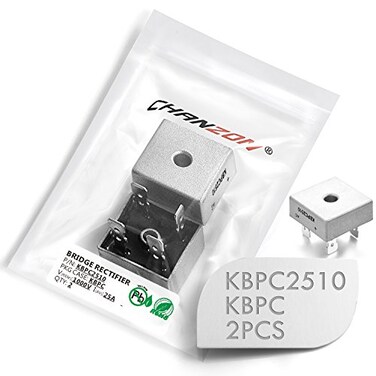 Chanzon 2pcs KBPC2510 Bridge Rectifier Diode 25A 1000V KBPC