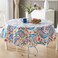 Newbridge Boho Chic Paisley Vinyl Tablecloth, 70 Inch Round