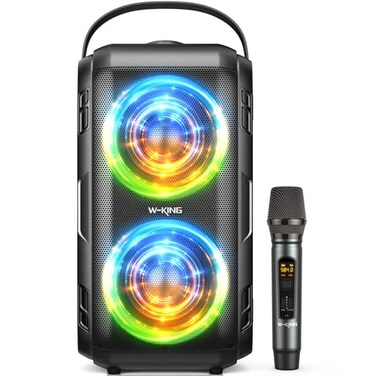 W-KING 80W Bluetooth Party Speaker with Wireless Microphone