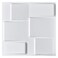 Art3d 19.7" x 19.7" (Pack of 12Wall Panel Rectangle, White