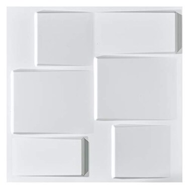 Art3d 19.7" x 19.7" (Pack of 12Wall Panel Rectangle, White