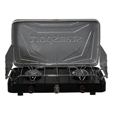 Stansport 2-Burner Regulated Propane Stove - Silver (203-93