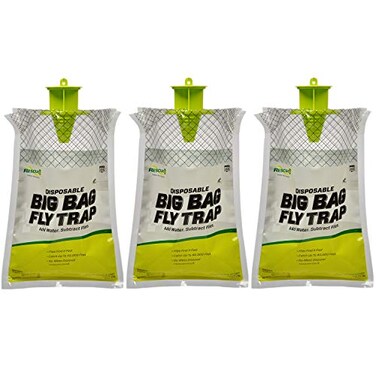 RESCUE! Big Bag Fly Trap &ndash; Disposable, Outdoor Use - 3 Traps