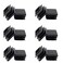 Uenhoy 30 Pcs 1" Square Plastic Plugs Insert End Caps, Black