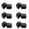 Uenhoy 30 Pcs 1" Square Plastic Plugs Insert End Caps, Black