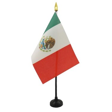 AZ FLAG Mexico Table Flag 4x6 in 100D Polyester Plastic Base