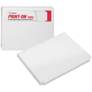 Avery5-Tab Copier Dividers, White, 3-Hole Punched, 30 Sets
