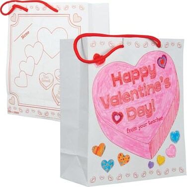 Really Good Stuff Valentine's Day Classroom Gift Bag, 12-Pack