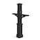 Mayne Newport Plus Double Mailbox Post for 2 Mailboxes, Black