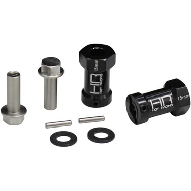 Hot Racing Wheel Hub Extensions 15mm 12mm Hex 2-Pack SCX10FT01