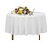 Urby 72 inches White Round Tablecloth, Medium Weight Polyester