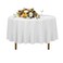 Urby 72 inches White Round Tablecloth, Medium Weight Polyester
