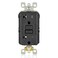 Leviton Dual-Function AFCI/GFCI Outlet, 20 Amp, AGTR2-E, Black