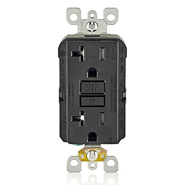 Leviton Dual-Function AFCI/GFCI Outlet, 20 Amp, AGTR2-E, Black