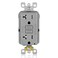 Leviton Dual-Function AFCI/GFCI Outlet, 20 Amp, AGTR2-GY, Gray