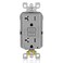 Leviton Dual-Function AFCI/GFCI Outlet, 20 Amp, AGTR2-GY, Gray