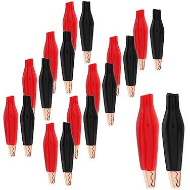 suiwotin 20pcs Insulated Alligator Clips, Test Leads Connection