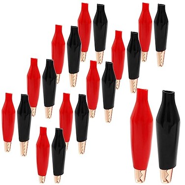 suiwotin 20pcs Insulated Alligator Clips, Test Leads Connection