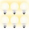TORCHSTAR 6-Pack G25 LED Light Bulbs, 5W 450LM, Dimmable, 2700K