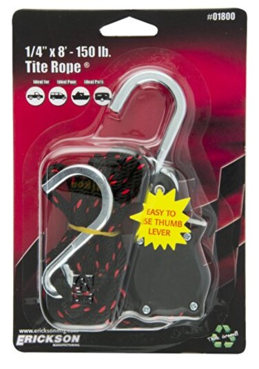Erickson 01800 1/4" x 8' Tite Rope Strap - 150 lb. Load Capacity