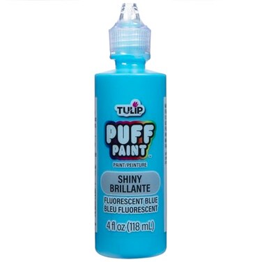TULIP Puff Paint Fluorescent Slick Neon Blue 4 Fl Oz (Pack of 1