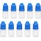 Newzoll 5mL Empty Plastic Clear Dropper Bottles, 10PCS, Blue Cap