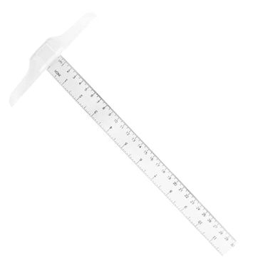 BokWin 12 Inch/30 cm Junior T-Square Plastic Transparent T-Ruler