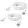 Cable Matters 2-Pack Hanging Light Cord with Switch, 15ft, White
