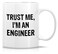 Retreez Funny Trust Me I'm an Engineer 11 Oz Ceramic Coffee Mugs