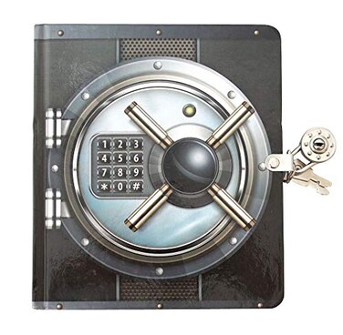 Playhouse Vault Door LockKey Lined Page Diary Journal for Kids