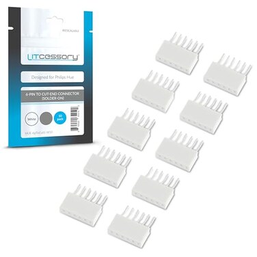 Litcessory 6-Pin to Cut-End Connector for Philips Hue (Solder-On