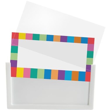 Really Good Stuff BasketBin Label Holders with Labels, 12-Pack