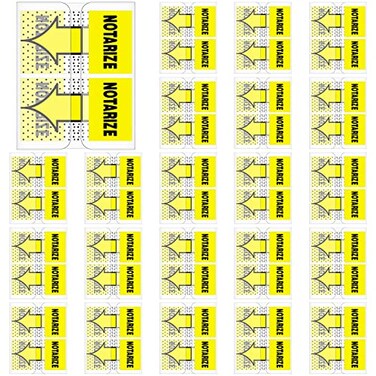 Qeeenar Sign Here Flags Sticky Tab for Document, Yellow, Notarize