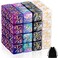 Sumind 48 Pcs Pieces D6 Dice Counters with 2 Bag, GalaxyMarble