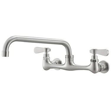Homevacious Kitchen Sink Faucet Wall Mounted 8" Centers 8" Adjustable Centers