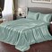 Vonty Satin Full Mint Green Sheets, FittedFlat2 Pillowcases