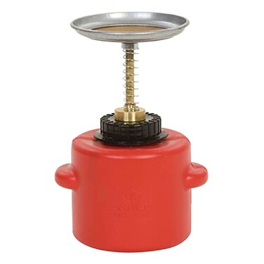 Eagle P-711 Plunger Polyethylene Safety Can, 1 Quart Capacity, Red